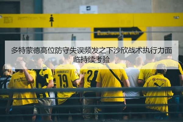 多特蒙德高位防守失误频发之下沙欣战术执行力面临持续考验
